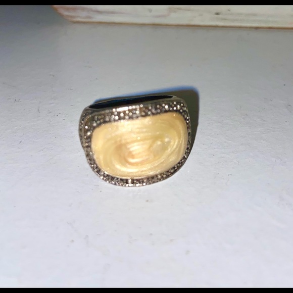 Rare - Silver Vintage Genuine Stone Ring - Picture 5 of 7